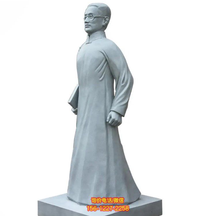 大理石石雕人物雕塑，點綴校園廣場