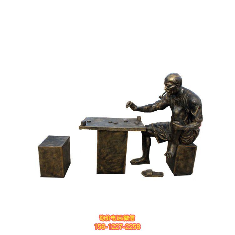 玻璃鋼象棋人物雕塑，完美點綴園林景區景觀