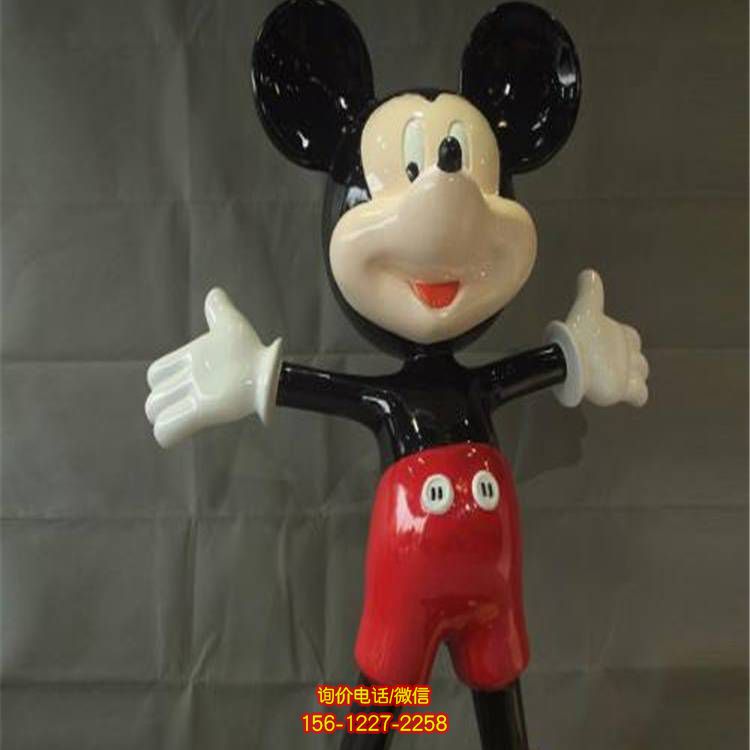 幼兒園裝飾必備：可愛的玻璃鋼卡通老鼠雕塑