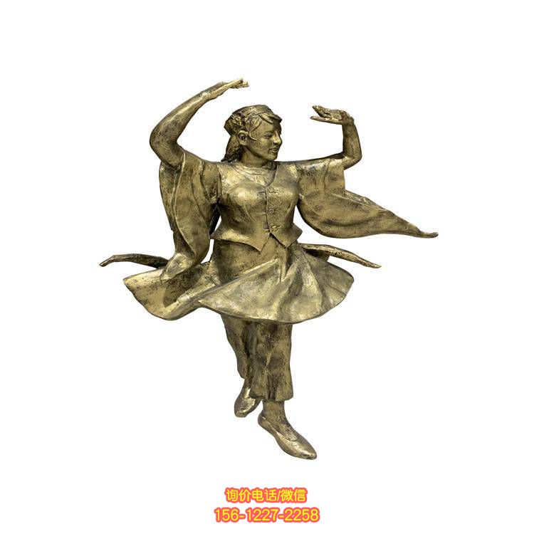 傳承傳統文化的銅雕跳舞人物雕塑