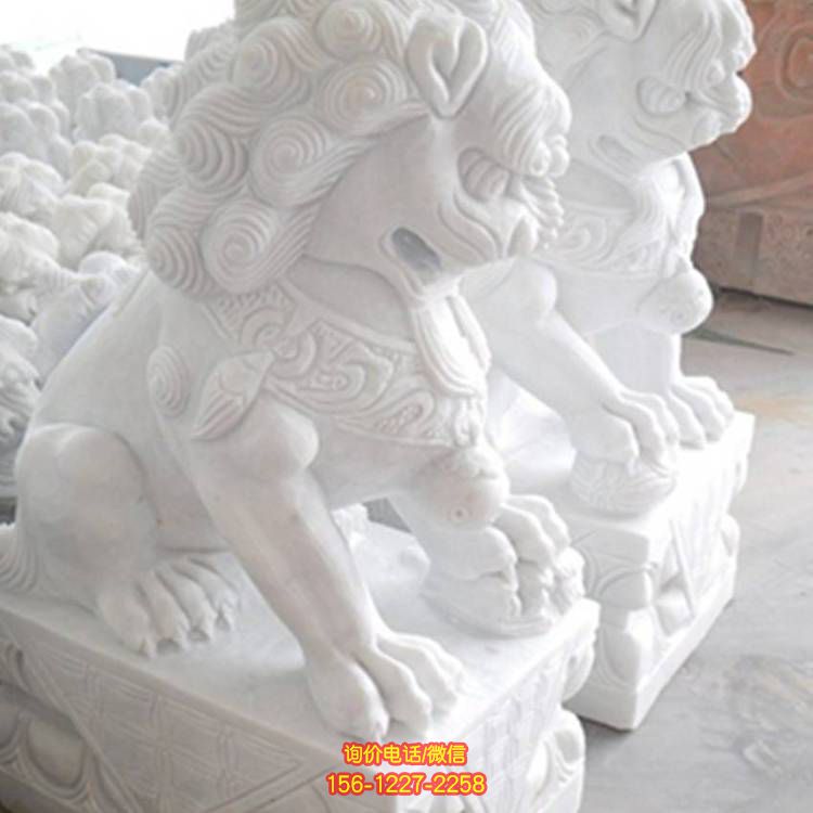 石雕園林雕塑獅子，完美點綴景觀