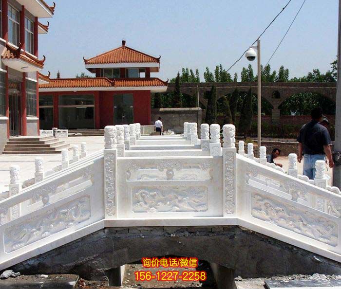 景區河道水渠大理石小拱橋大理石欄桿