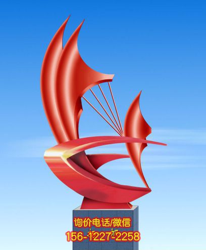 公園廣場創意帆船雕塑