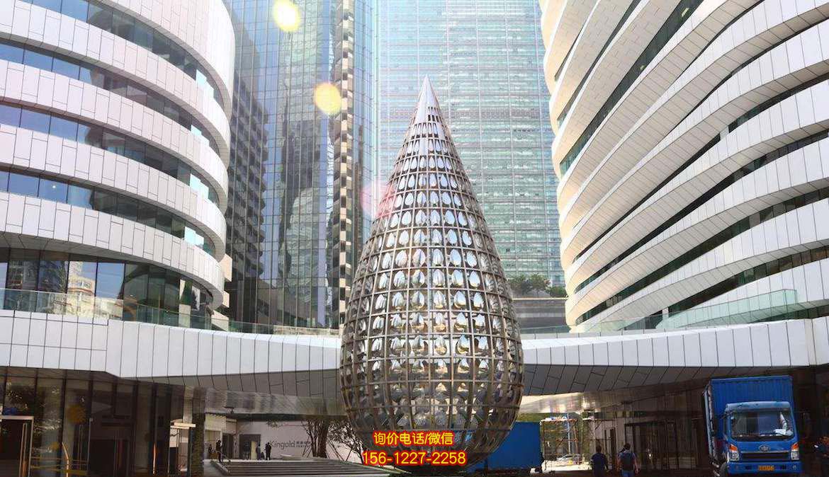 城市街道創(chuàng)意抽象不銹鋼鏤空水滴雕塑 城市街道創(chuàng)意抽象不銹鋼鏤空水滴雕塑