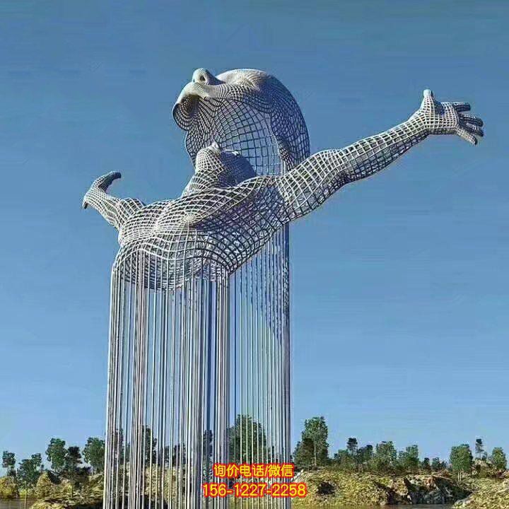 公園不銹鋼抽象張開雙臂的女孩景觀裝飾女孩雕塑 公園不銹鋼抽象張開雙臂的女孩景觀裝飾女孩雕塑