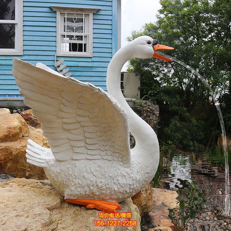 公園玻璃鋼切面噴水創(chuàng)意白天鵝雕塑 公園玻璃鋼切面噴水創(chuàng)意白天鵝雕塑
