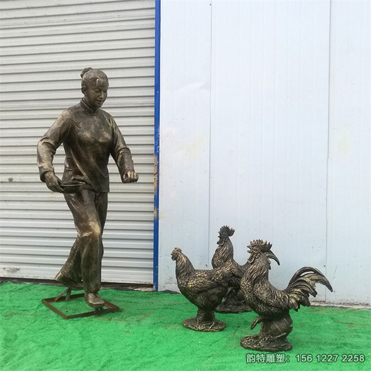 喂雞雕塑04 喂雞雕塑04