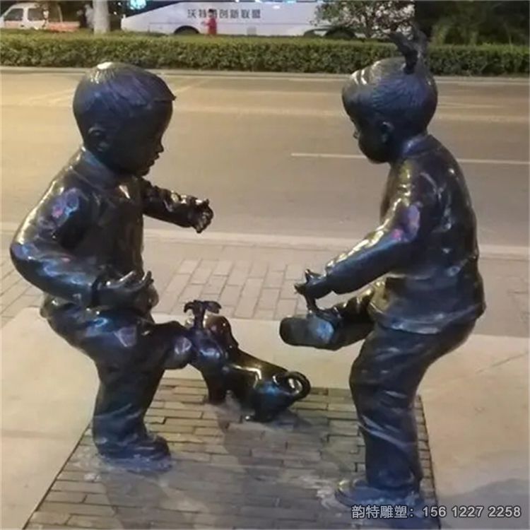 踢毽子雕塑07 踢毽子雕塑07