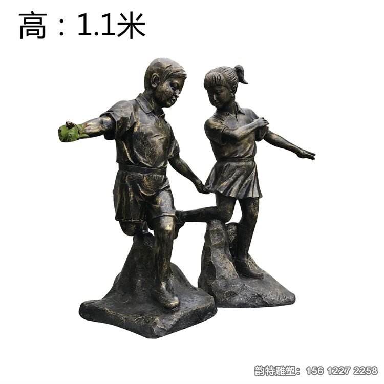 踢毽子雕塑02 踢毽子雕塑02