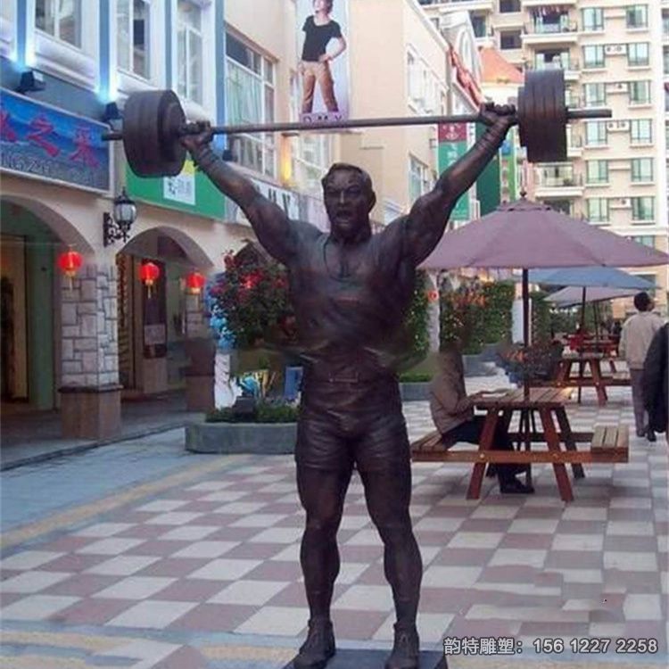 舉重人物雕塑，運(yùn)動(dòng)員舉重雕塑