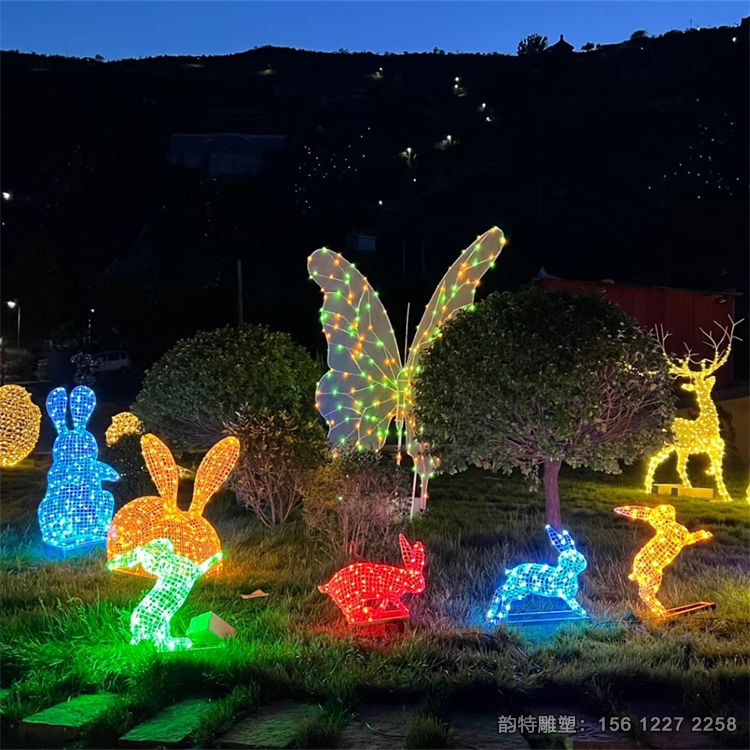 不銹鋼兔子雕塑123 不銹鋼兔子雕塑123