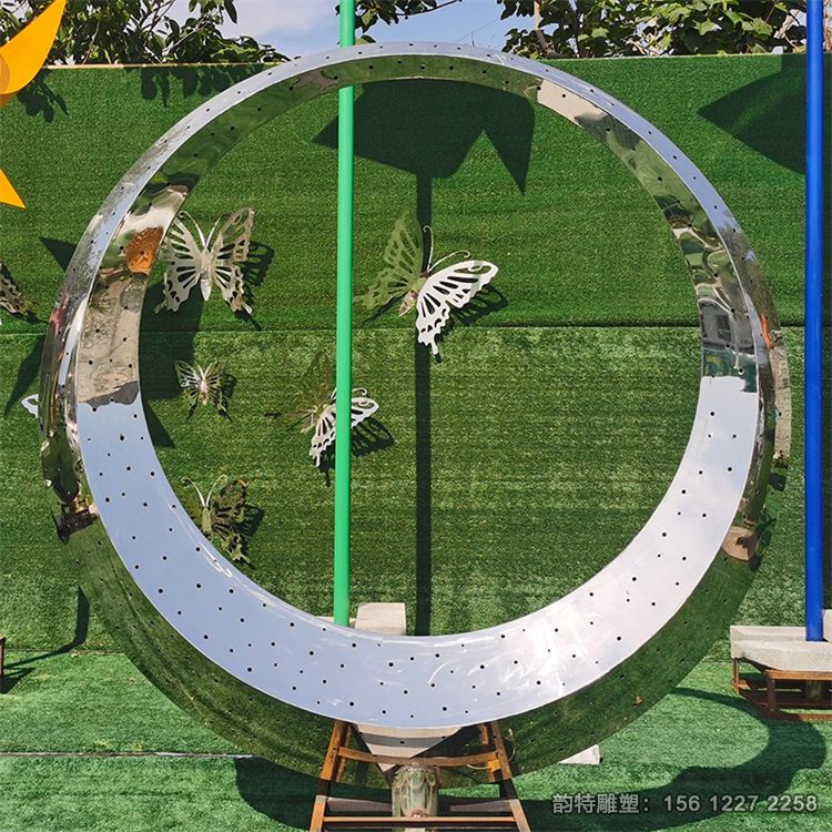 不銹鋼月亮圓環雕塑39 不銹鋼月亮圓環雕塑39