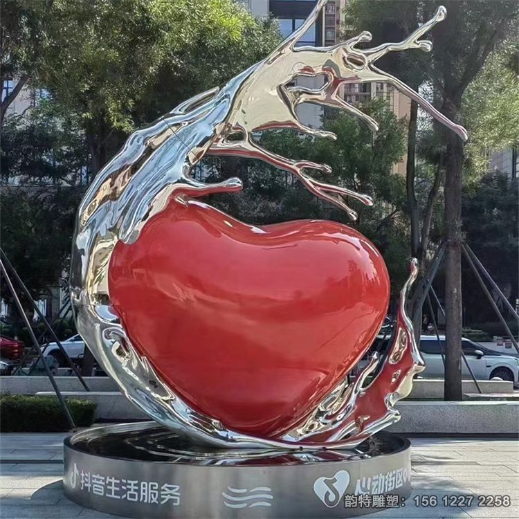 不銹鋼愛心雕塑設(shè)計 各種心形造型均可定做