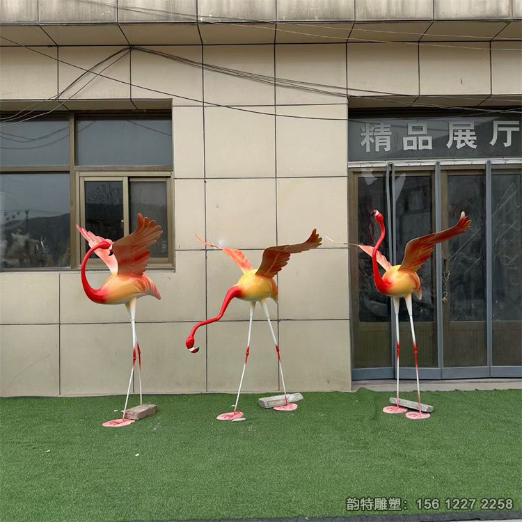 不銹鋼仙鶴雕塑案例分享 顏色造型均可定制