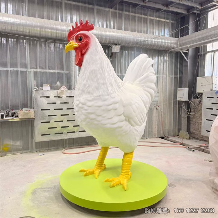 玻璃鋼公雞雕塑 農場養殖場動物定制廠家